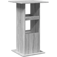 vidaXL Bartisch mit Ablagen Grau Sonoma 60x60x102 cm Holzwerkstoff