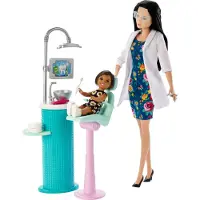 Barbie Zahnärztin-Puppe (brünett) und Spielset