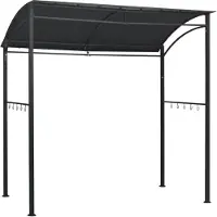 Syfax BBQ-Pavillon 215x150x220 cm Anthrazit Stahl