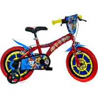 Dino Bikes Kinderfahrrad "14" Paw Patrol Kinderfahrrad Stützräder ergonomischer Sattel 3–5Jahre" 1 Gang mit Stützrädern und Frontschild
