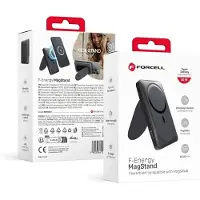 Forcell F-ENERGY F10K2 MagStand powerbank kompatibel mit MagSafe PD QC3.0 5A 20W 10 000 mAh schwarz