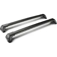 Yakima Flush Schwarzes Paar Teleskop-Aluminium-Dachträger 100 cm