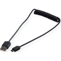 Roline USB 2.0 Spiralkabel, A - Micro B, ST/ST, 1 m