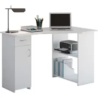 VCM Computertisch | Eckschreibtisch mit Schublade | Maße ca. H. 76 x B. 118 x T. 77 cm | Schreibtisch - Linzia