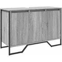 vidaXL Waschbeckenunterschrank Grau Sonoma 91x35x60 cm Holzwerkstoff