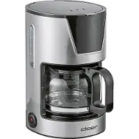 Cloer Filterkaffeemaschine für 6 Tassen, schonende Warmhaltefunktion, Glaskanne, Messlöffel, Wasserstandsanzeige, Tropf-Stopp, Automatische Abschaltung, Filtergröße 1x 2, 550 W, Edelstahl
