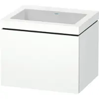 Duravit Waschtischunterschrank c-bonded L-Cube 60x48cm, o HL, we. ma, 1 Ausz., wandhängend