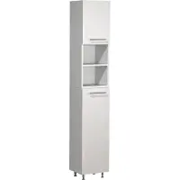 VCM Holz Badezimmerschrank | Badmöbel | Badschrank | Hochschrank | Maße ca. H. 170 x B. 30 x T. 25 cm - Lisalo