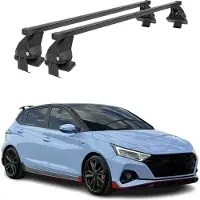 Omac Menabo Dachträger Grundtäger für Hyundai i20 N 2020-2025 50kg Stahl Schwarz 2x