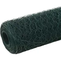 vidaXL Drahtzaun Stahl mit PVC-Beschichtung 25x1,5 m Grün