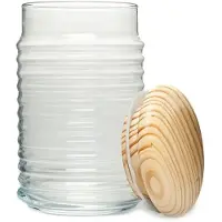 Pasabahce Babylon Glas-Vorratsdose mit Holzdeckel - 1,5 Liter