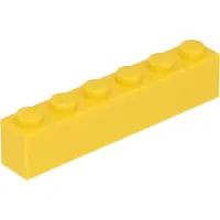 LEGO 50 Stück 3009 Stein Brick 1x6 Part Basic Steine 50 Gelb