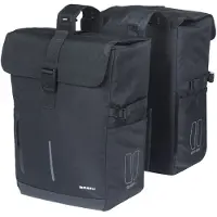Basil Move Doppelpacktasche 30 Liter schwarz - wasserabweisend mit Reflex-Det....