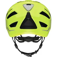 ABUS Stadthelm Pedelec 2.0 - Fahrradhelm mit Rücklicht und Regenhaube - für den Stadtverkehr - für Damen und Herren - Gelb, Größe M (52-57 cm)