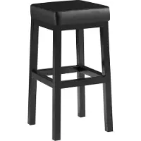 CLP Barhocker Taylor Sitzhöhe 78 cm mit Kunstlederbezug und schwarzem Metallgestell schwarz