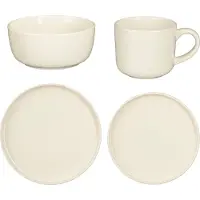 Mica Decorations Ozzu Geschirrset für 4 Personen - Steingut - Off-White