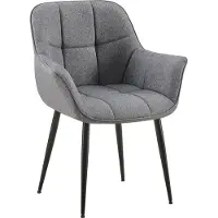 CLP Esszimmerstuhl Roseville Gesteppt blau Material Stoff