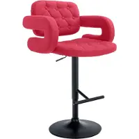 CLP Barhocker Dublin Stoff höhenverstellbar und drehbar braun Gestell Farbe schwarz
