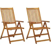 vidaXL "WINTER SALE" Garten-Liegestühle 2er-set - multifunktional& Moderne - mit Kissen Akazie Massivholz - Stühle für Garten, Balkon NEU7259062