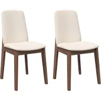 vidaXL Esszimmerstühle mit Kissen 2 Stk. Braun Massivholz Gummibaum