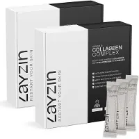 Layzin Kollagen Beauty Komplex mit Verisol - 60 Beutel (300gr) - Halal - Von Rindern - Mit Hyaluronsäure und Vitamin C - Strafft Haut, Haare und Nägel