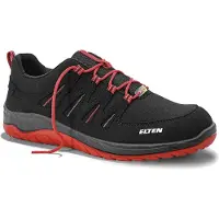 ELTEN Halbschuh MADDOX Low ESD, schwarz-rot, S3, 41