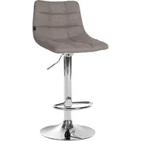CLP Barhocker Jerry Stoff höhenverstellbar und 360 drehbar creme Gestell Farbe chrom