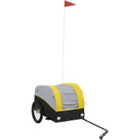 Syfax Fahrradanhänger Schwarz und Gelb 30 kg Eisen