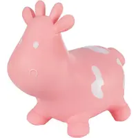 Tootiny Hoppimals Hüpftier rosa Hüpfkuh mit Pumpe aufblasbares Hüpfspielzeug aus hochwertigem und strapazierfähigem Gummi
