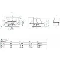 DeLOCK D-Sub HD 50 Pin Crimp Stecker, Metall