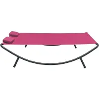 vidaXL Möbel Sonnenliege HOMMIE - Gartenliege - Gartenmöbel - Stoff Rosa - 200x173x45 cm Top4050299