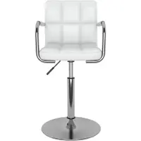 vidaXL "im Sonderangebot"1 Pcs Barhocker - CLORIS - Barstuhl - Optimal Komfort, Weiß Kunstleder - 48 x 47 x (71-85,5) cm - NeuMöbel5118824