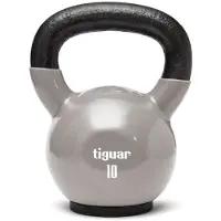 Tiguar Vinyl Kettlebell – kraftvoll, farbcodiert & bodenschonend, Gewicht:10 Kg