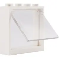 LEGO 1x4x3 Fenster Transparent Weißer Rahmen für Haus, Gebäude NEU! Menge 5x