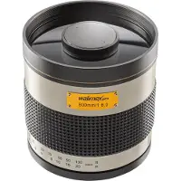 Walimex pro Spiegel Objektiv 800/8,0 DSLR kompatibel mit Canon R – Länge 131mm – für 800mm Brennweite – Vollformat/APS-C Sensor – Reise Natur Tiere – K-Mount T2-Adapter – 3,5m Naheinstellgrenze