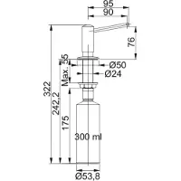 Franke Dispenser Spuelmitteldispenser Novita (119.0177.893)