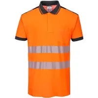 Portwest T180 PW3 Warnschutz-Poloshirt Orange/Black Gr. M