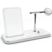 ZENS Triple Charger QI + Dock + Watch 10W Weiß (Apple QC 7,5W) 220V