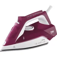 Beko SIM3126R, Dampfbügeleisen, Keramik-Bügelsohle, 120 g/min, Rot, 35 g/min, 0,24 l