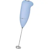 Clatronic elektrischer Milchaufschäumer | Milchschaum in Sekundenschnelle | Soft - Touch - Gehäuse | mit Edelstahl - Schaumschläger | MS 3089 blau