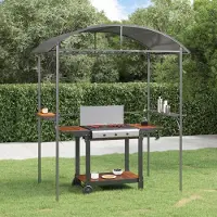 vidaXL "im Angebot" Grillpavillon mit Seitenregalen Anthrazit 220x115x230 cm Stahl - Pavillons & Partyzelte CC16565