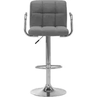 vidaXL "2026 Aktion"Barhocker 2er Set - CLORIS - Barstuhl - Optimal Komfort, Hellgrau Stoff - 53 x 52 x (92-112) cm - DEMöbel8133133