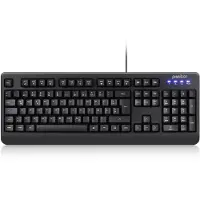 Perixx PERIBOARD-517 DE, Wasser- und staubdichte USB-Tastatur, IP65, schwarz
