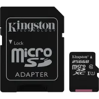 Kingston Technology Canvas Select, 256 GB, MicroSDXC, Klasse 10, UHS-I, 80 MB/s, 10 MB/s