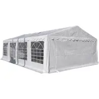 Ebuy24 Ruse Pavillon, Partyzelt 5x8 M, weiss.