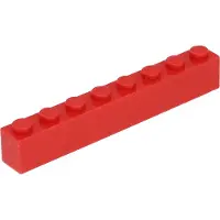 LEGO 100 Stück 3008 Stein Brick 1x8 Part Basic Steine 100 Rot