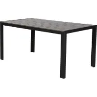 Ebuy24 Cirl Gartentisch, 150 cm schwarz/grau.