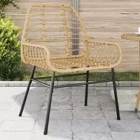 vidaXL "im Angebot" Gartenstühle 2 Stk. - bis 150 kg - Braun Poly Rattan - Stapelsessel CC16996