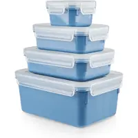 EMSA CLIP & CLOSE Colour Edition Blau 4er Set (0,2 / 0,55 / 0,8 / 2,2)