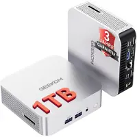 GEEKOM A6 Mini PC mit AMD Ryzen 7 6800, 16GB aufrš¹stbarem DDR5 RAM (kein festgelegter LPDDR) + 1TB SSD, Mini PC mit Windows 11 Pro | Mini Computer